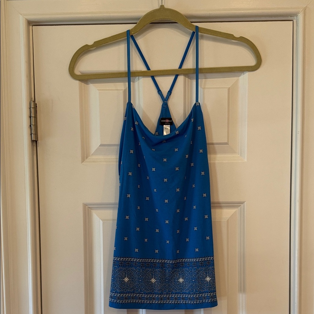 Cosabella Atlantic Blue Bandana Print Tank Top - Size Small